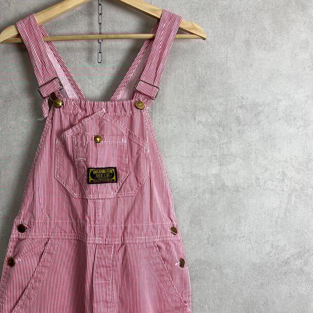 60s USA製 ワシントンディーシー オーバーオール 総柄 vintage