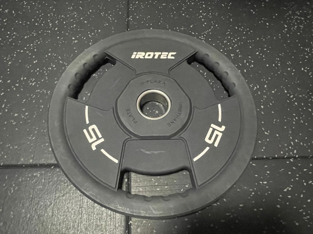 ①IROTEC PU(ウレタン)オリンピックプレート 15kg