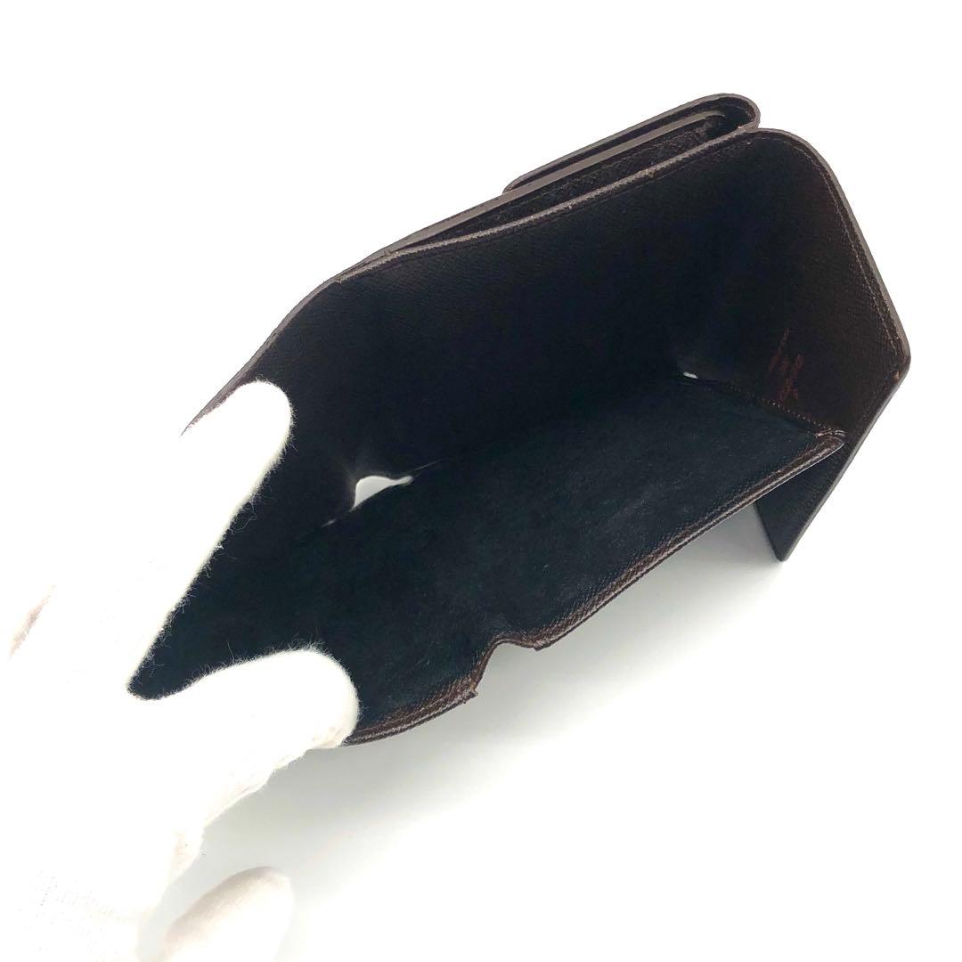 ルイヴィトン Wホック 三つ折り財布 ダミエ ポルトモネビエカルトクレディ