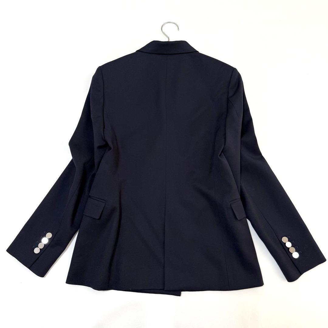 【イエナ】ダブルブレストジャケット　23AW　紺ブレ　Sサイズ　ネイビー