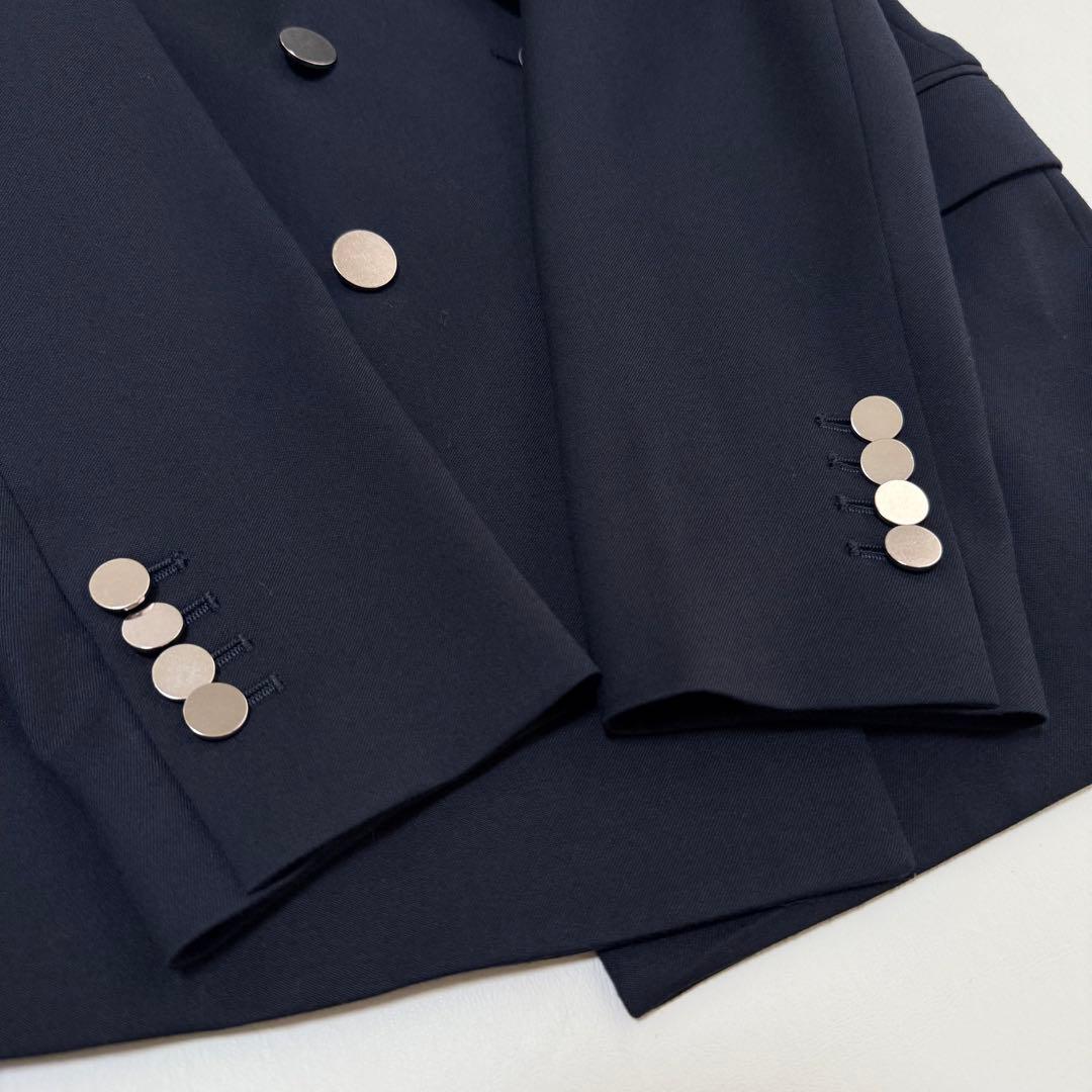 【イエナ】ダブルブレストジャケット　23AW　紺ブレ　Sサイズ　ネイビー