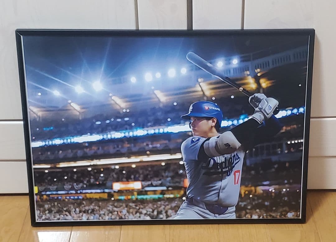 ぽこた ドジャース大谷翔平 MLB ！A3ポスターフレーム付きセット
