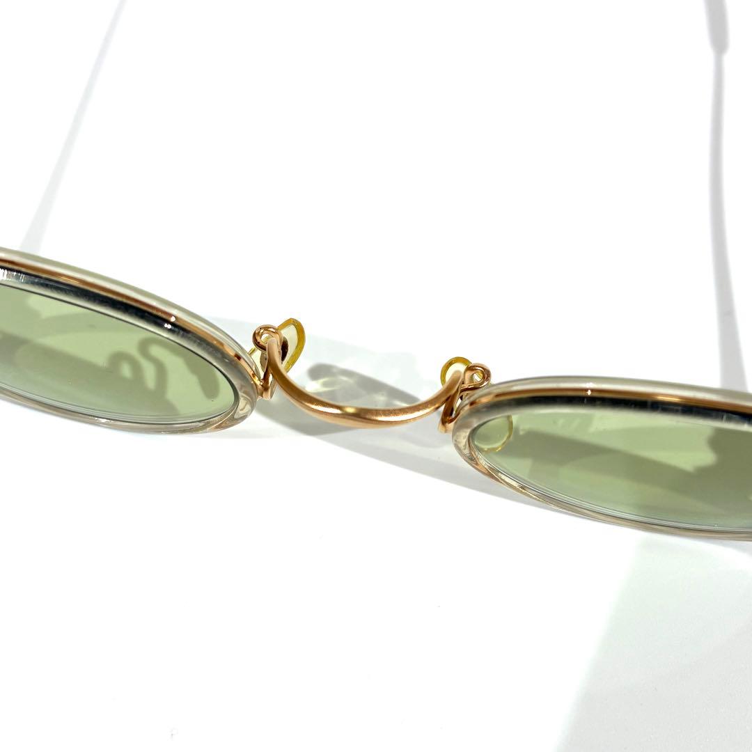 美品★ 白山眼鏡店 サングラス オーバル