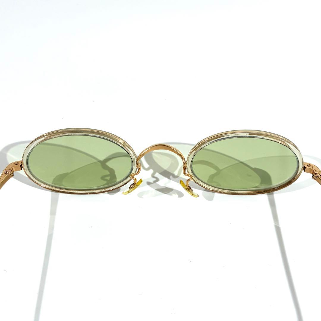 美品★ 白山眼鏡店 サングラス オーバル