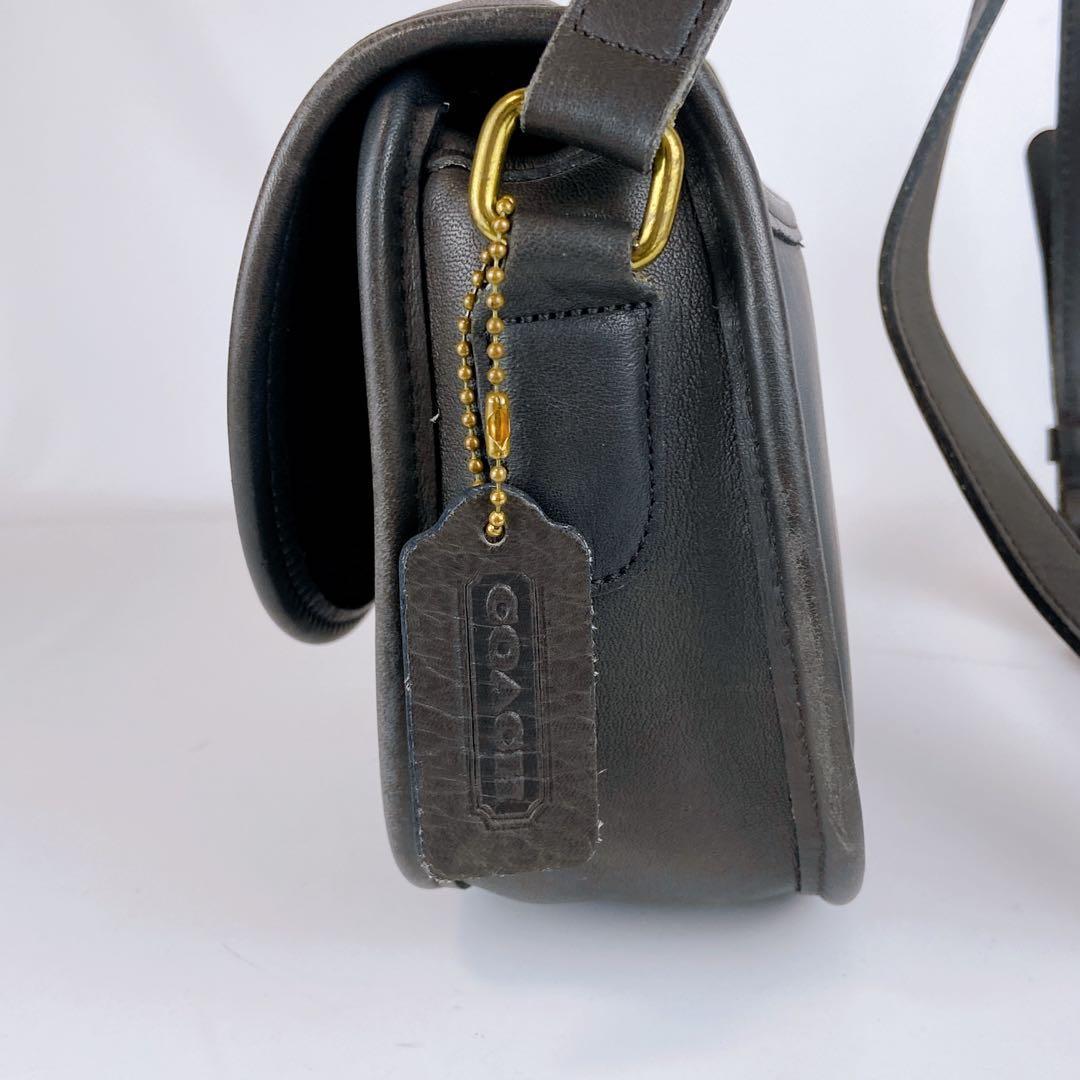 オールドコーチ ターンロック ヴィンテージ ダークグレー ショルダーバッグ