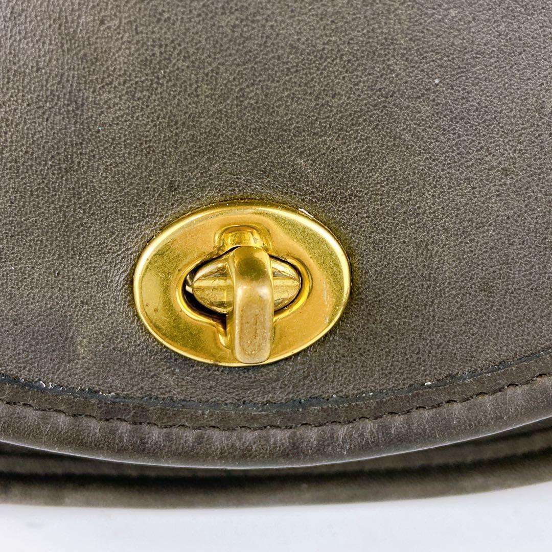 オールドコーチ ターンロック ヴィンテージ ダークグレー ショルダーバッグ