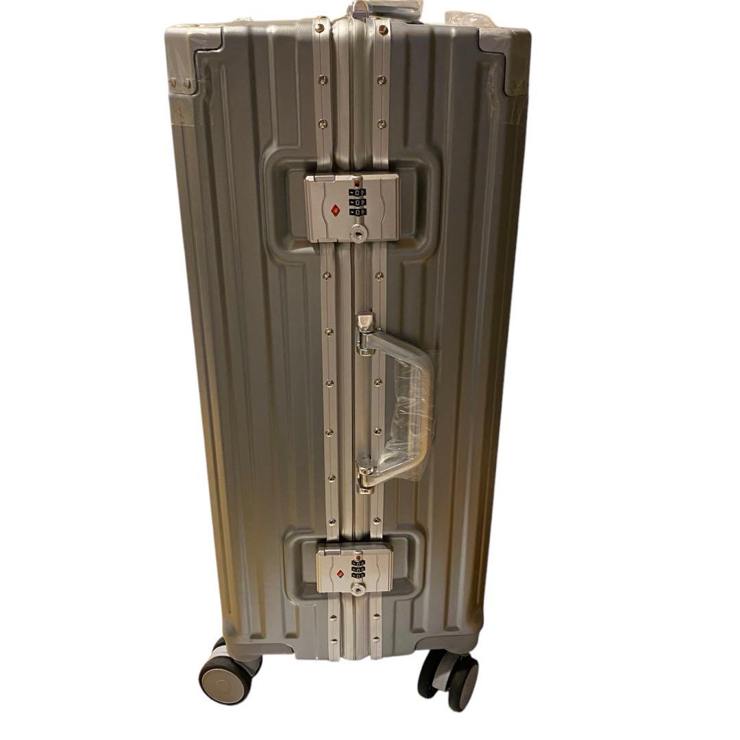 【スーツケース】アルミフレーム 機内持ち込み Lサイズ シルバー