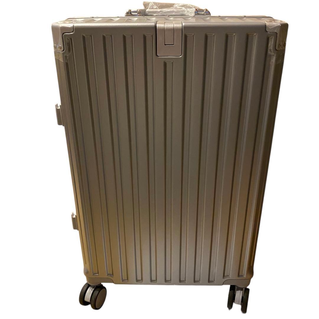 【スーツケース】アルミフレーム 機内持ち込み Lサイズ シルバー