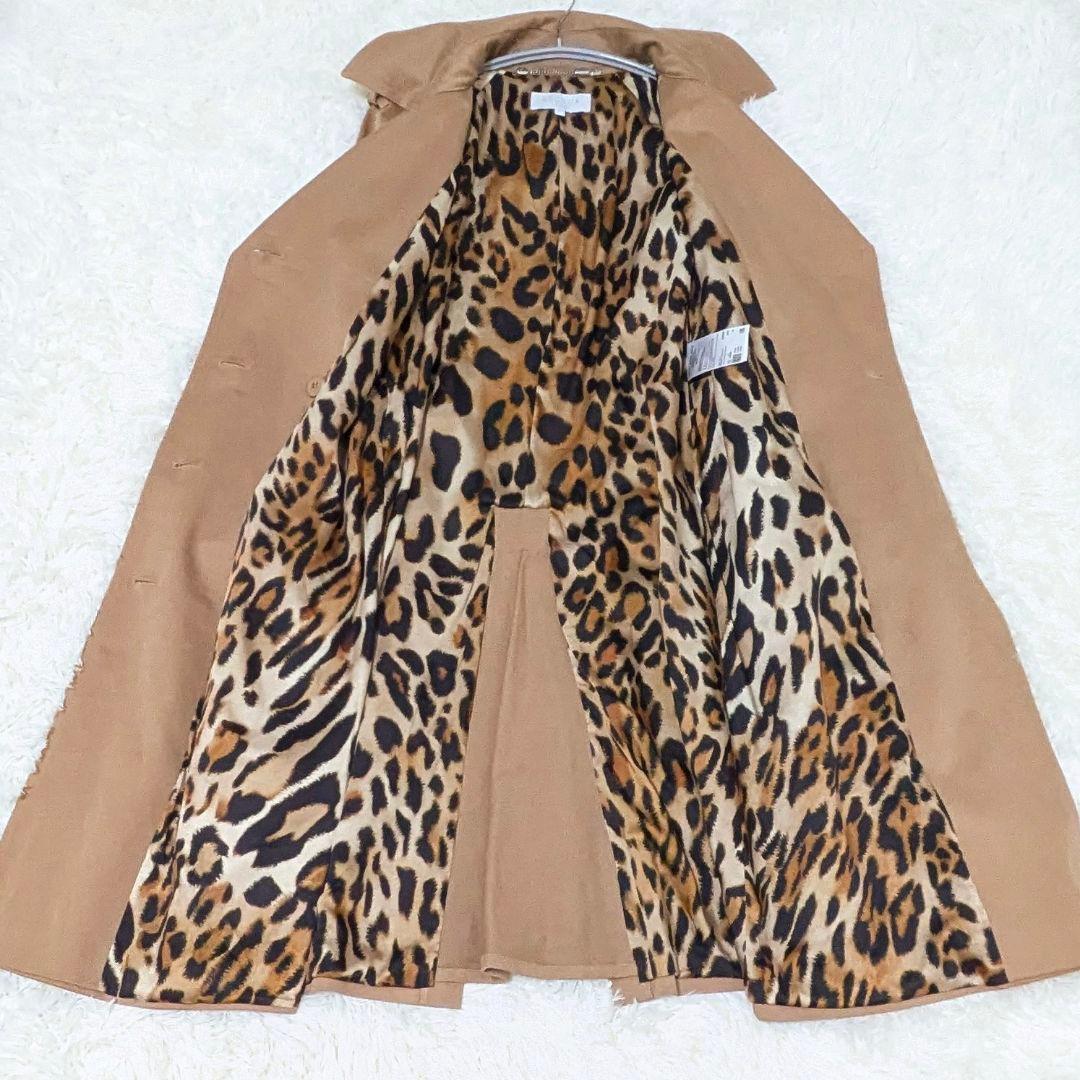 美品✨エスカーダ　トレンチコート　レオパード柄　ロングコート　大きいサイズ