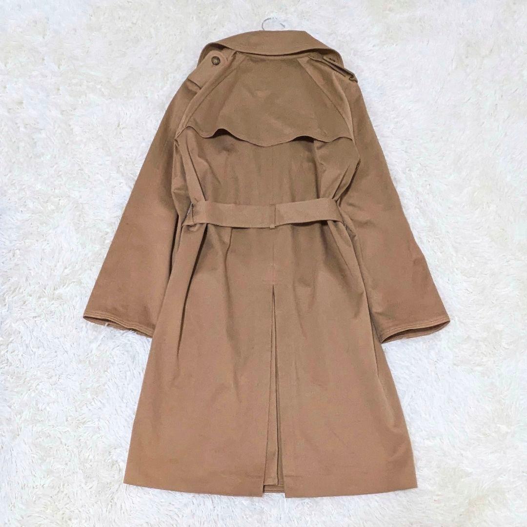 美品✨エスカーダ　トレンチコート　レオパード柄　ロングコート　大きいサイズ