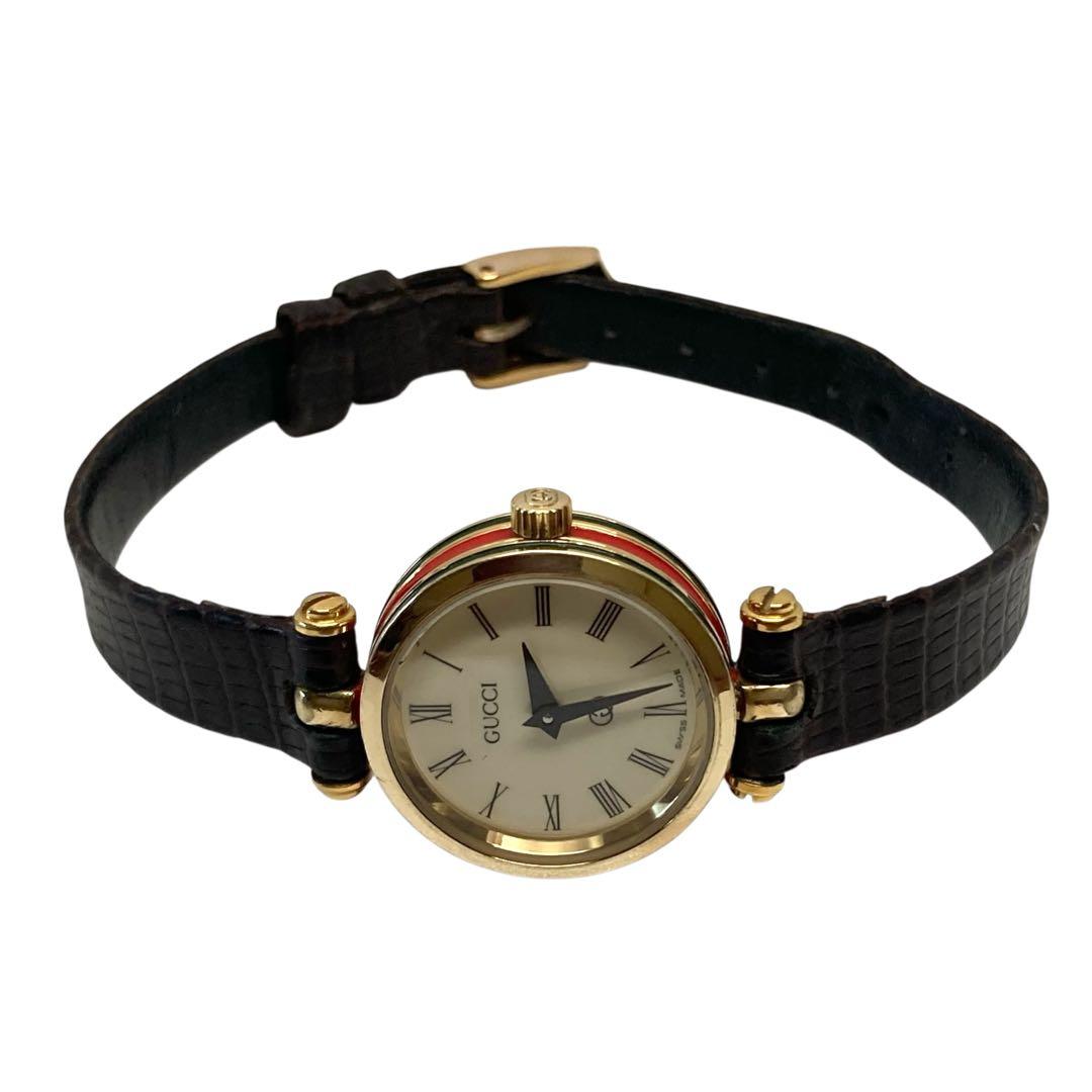 Ⴤ1345 ꕤ美品 GUCCI シェリーライン 腕時計 ゴールド 2針 クォーツ