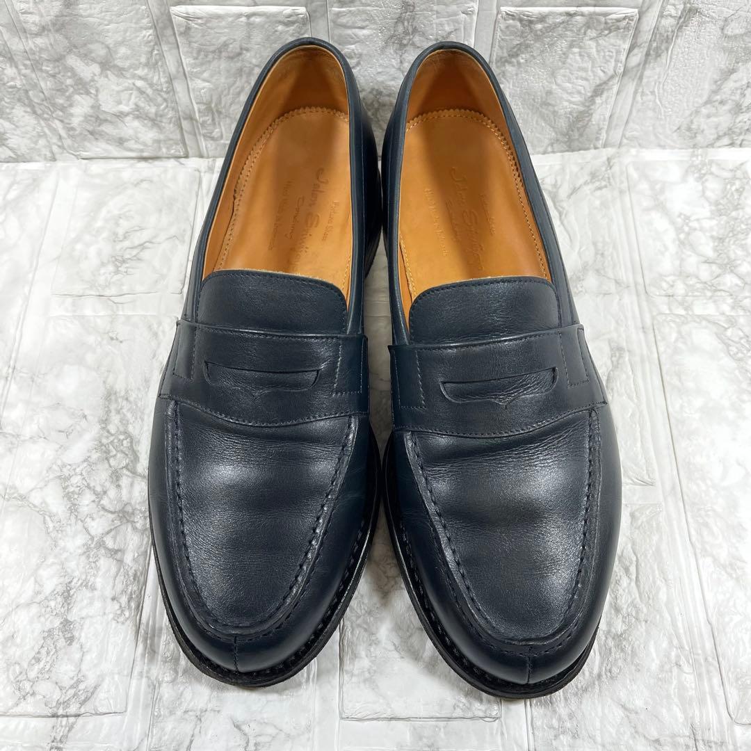 【美品】ジャランスリワヤ 98589 18045 ローファー　ネイビー