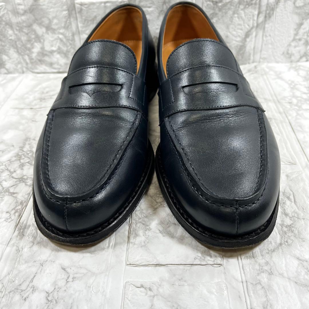 【美品】ジャランスリワヤ 98589 18045 ローファー　ネイビー