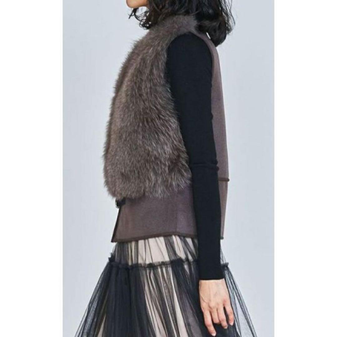 新品未使用★ダブルスタンダードsov. フォックスファー ベスト ジレ