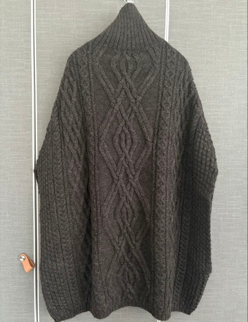 【美品❣️】Chloéアルパカウール　ケーブルニットポンチョ