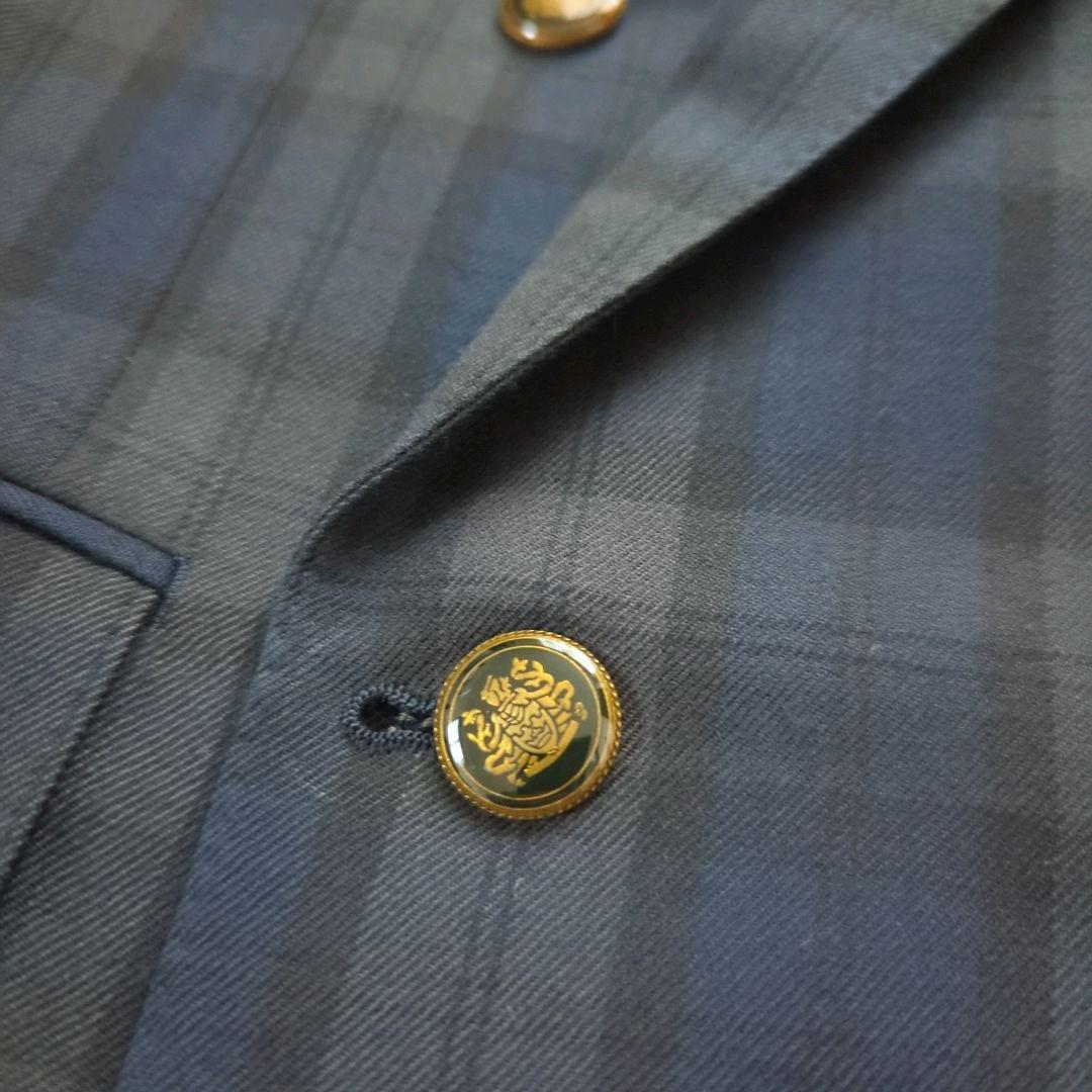 アクアスキュータム ダブルブレスト ブラックウォッチ 金ボタン カシミヤ混 М