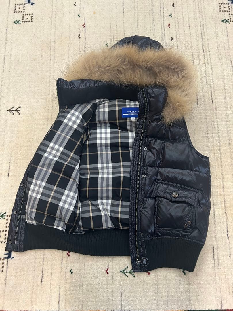 【美品】BURBERRY BLUE LABLEファー付きダウンベスト