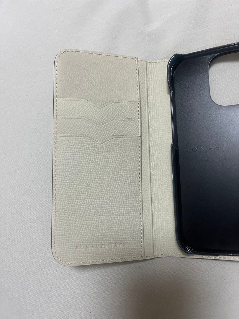 BONAVENTURA iPhone14proスマホケース ブルーリンホワイト