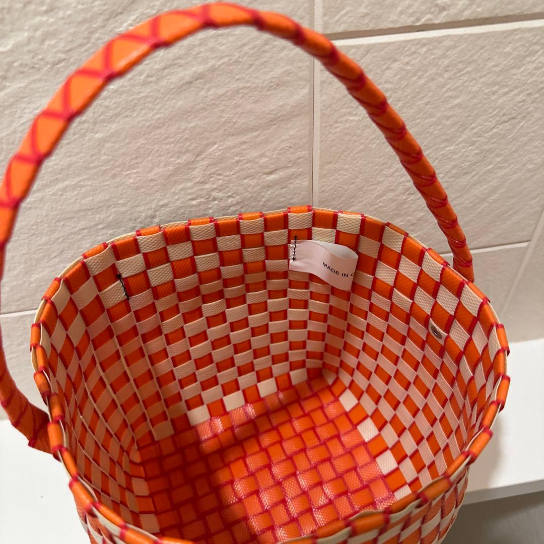 【MARNI】マルニMARKET POD BASKETバッグ オレンジ