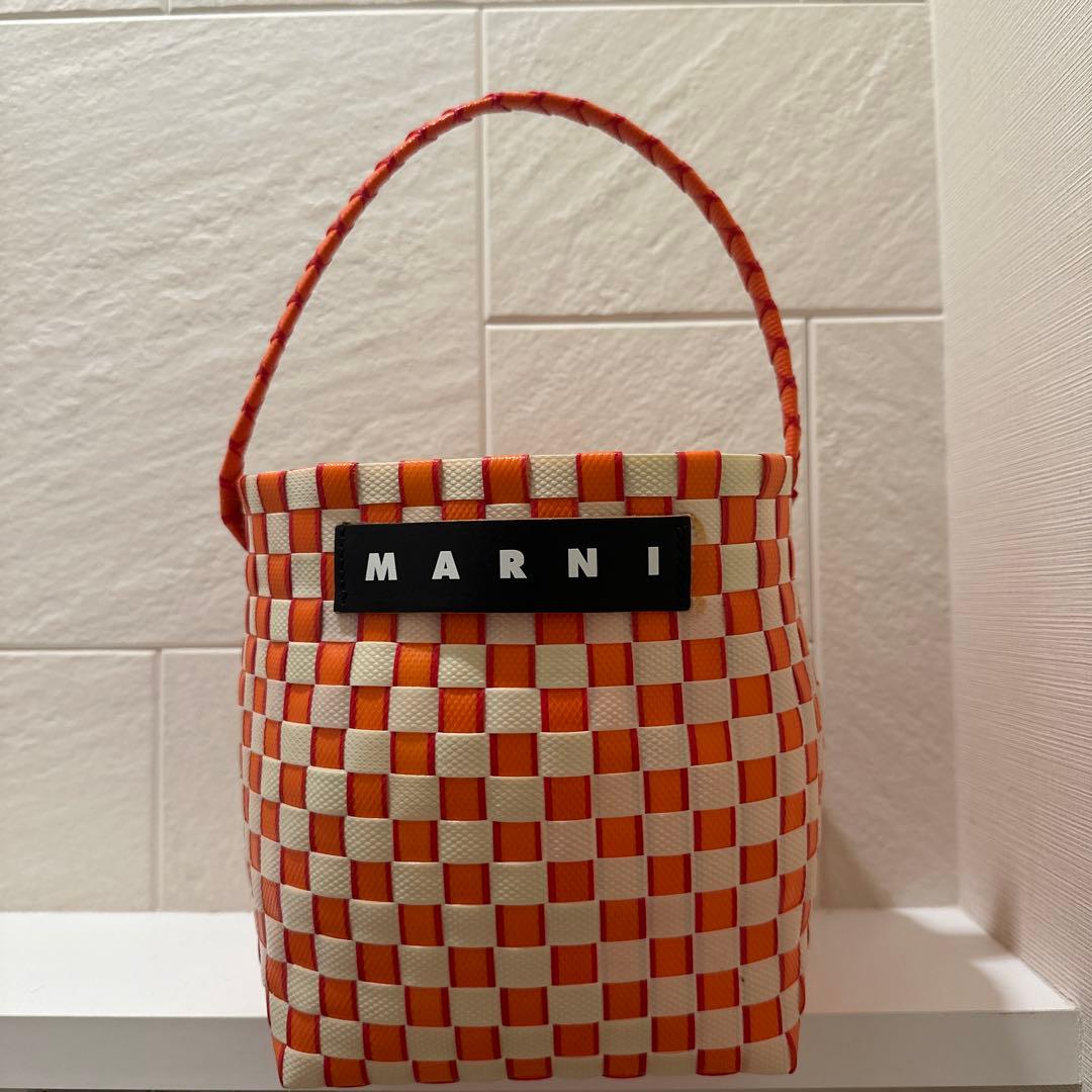 【MARNI】マルニMARKET POD BASKETバッグ オレンジ