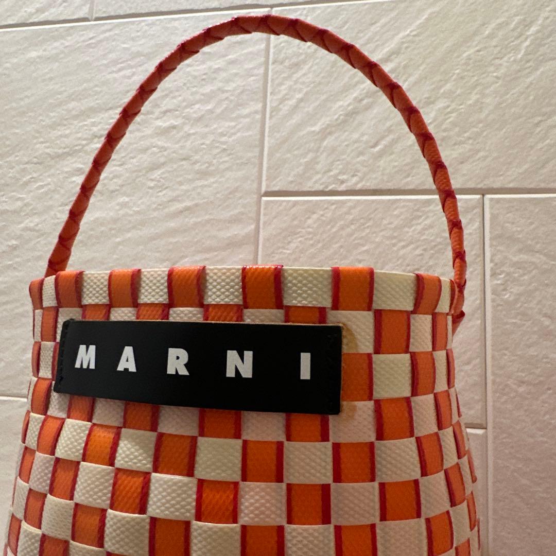 【MARNI】マルニMARKET POD BASKETバッグ オレンジ