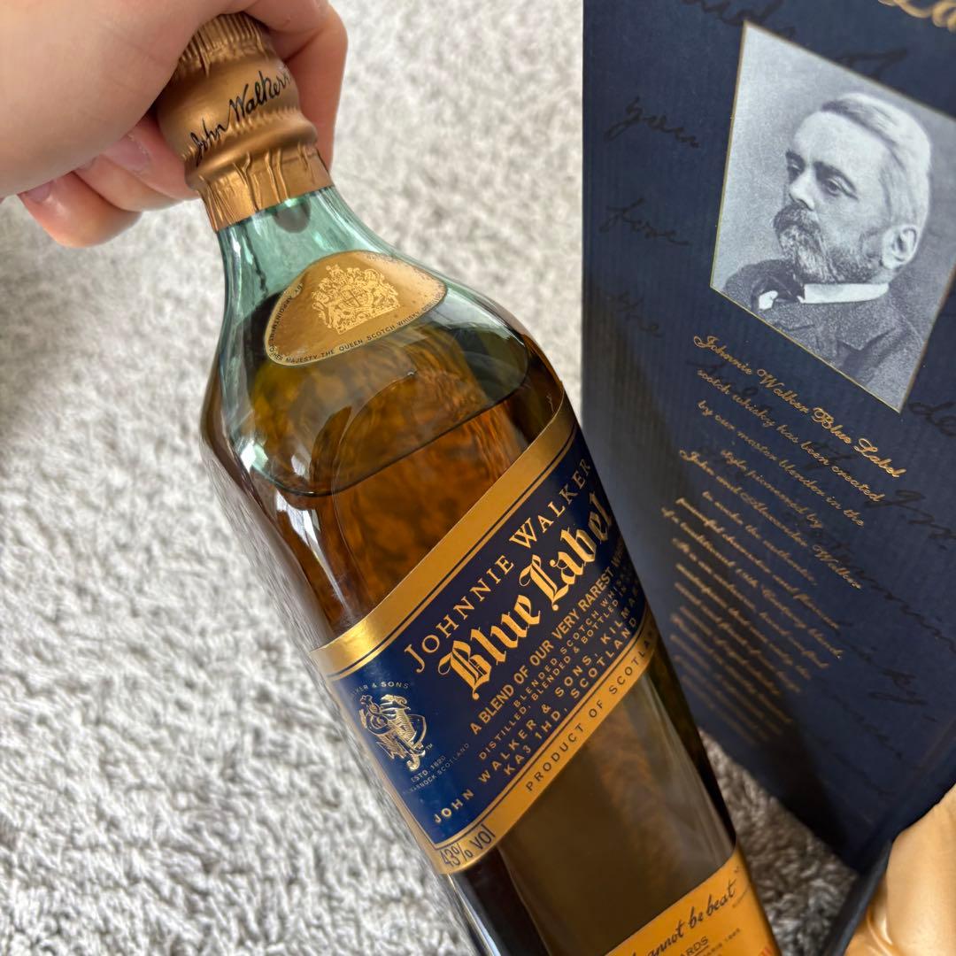 【未開栓】JOHNNIE WALKER ブルーラベル750mL ギフトボックス付