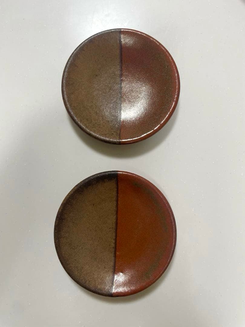 小澤基晴さん　弓張月５寸、４寸、豆皿と 輪花豆皿ブロンズのセット　合計８枚