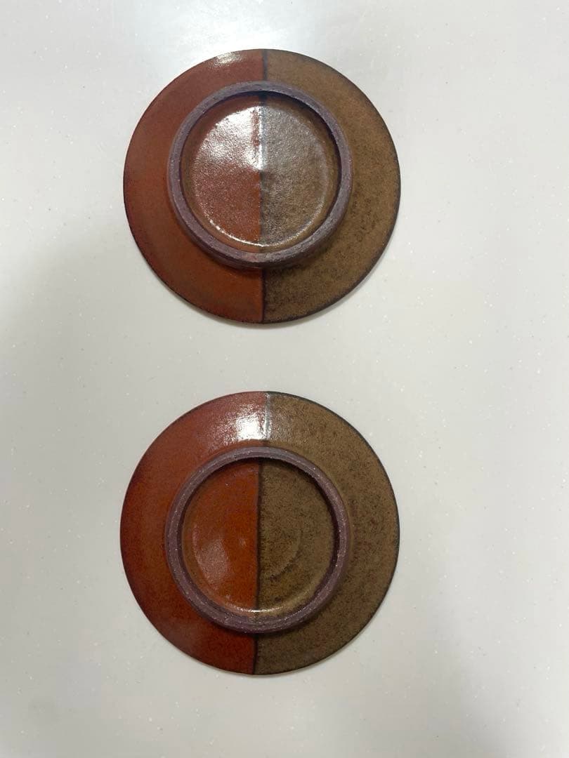 小澤基晴さん　弓張月５寸、４寸、豆皿と 輪花豆皿ブロンズのセット　合計８枚