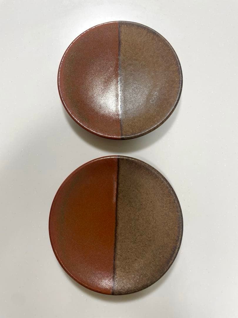 小澤基晴さん　弓張月５寸、４寸、豆皿と 輪花豆皿ブロンズのセット　合計８枚