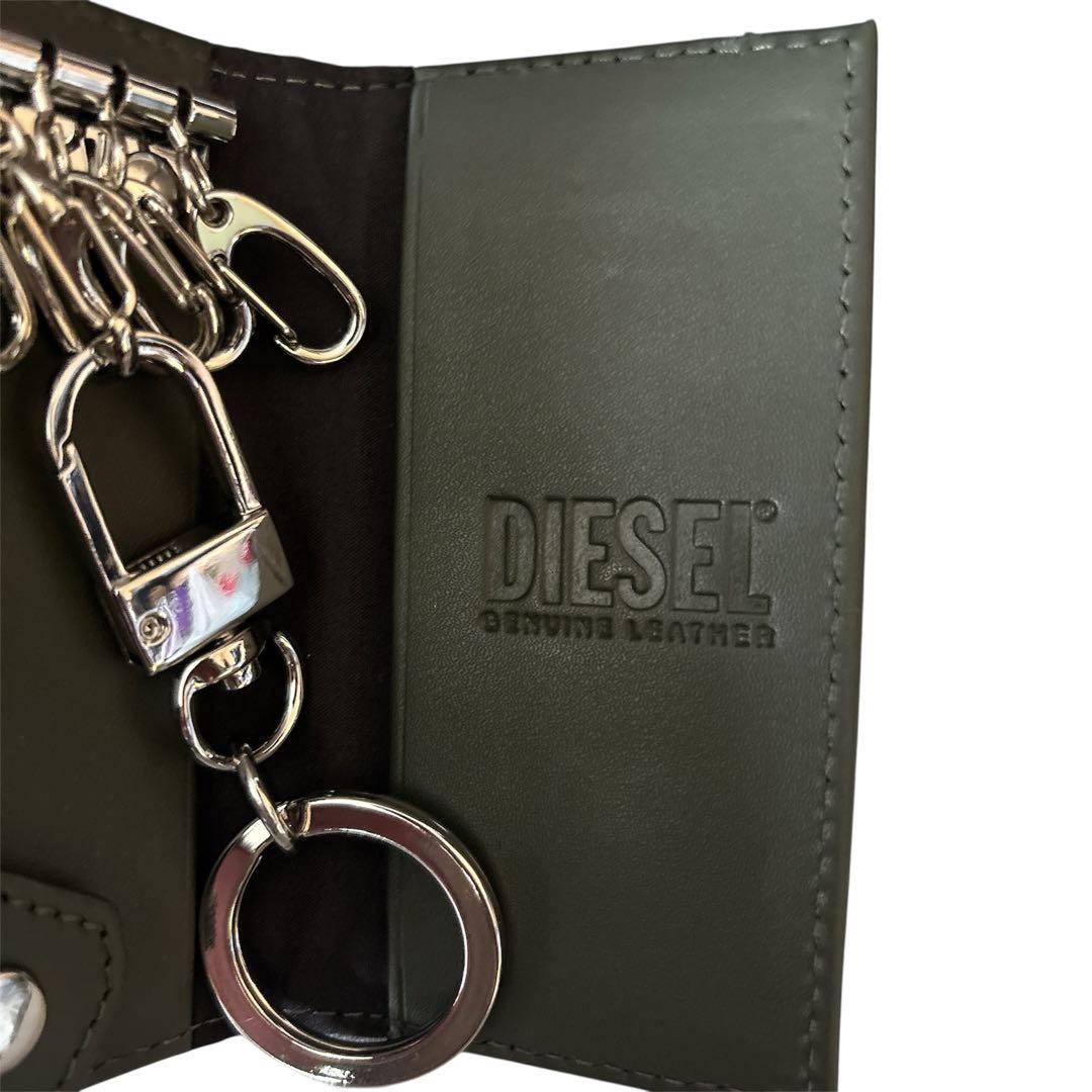新品　ディーゼル DIESELレザー キーケース ブラック 6連 牛革 Dロゴ