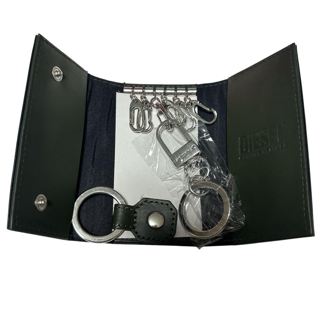 新品　ディーゼル DIESELレザー キーケース ブラック 6連 牛革 Dロゴ