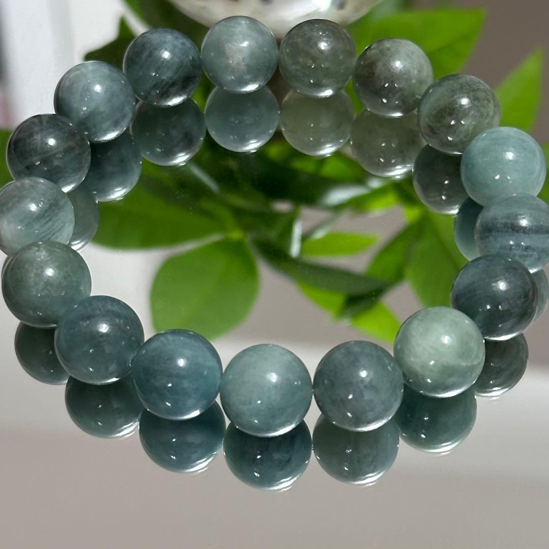 激レア 高品質 グリーン アクアマリン 大玉 ブレスレット 天然石