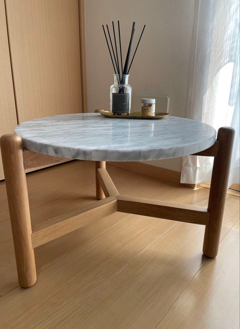 Francfranc（フランフラン）シフラ　大理石　サイドテーブル　ローテーブル