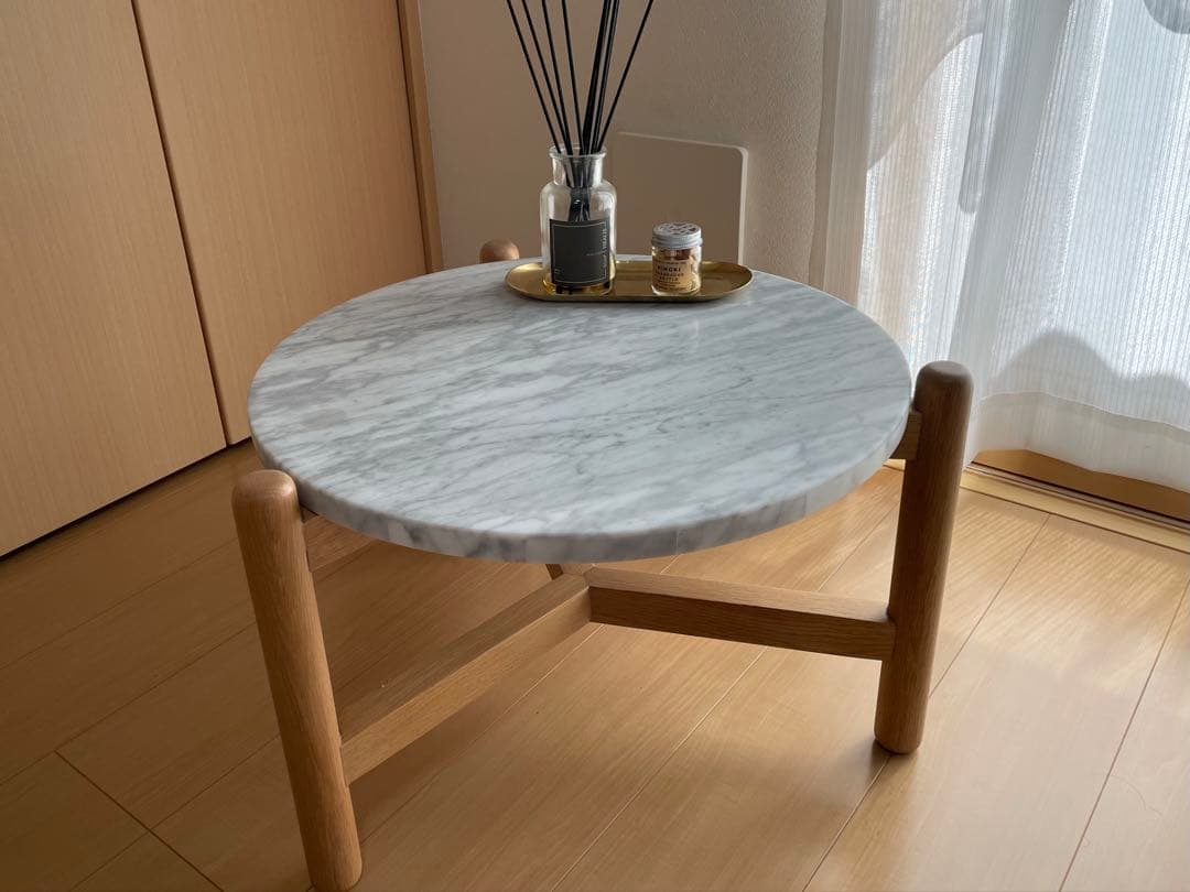 Francfranc（フランフラン）シフラ　大理石　サイドテーブル　ローテーブル