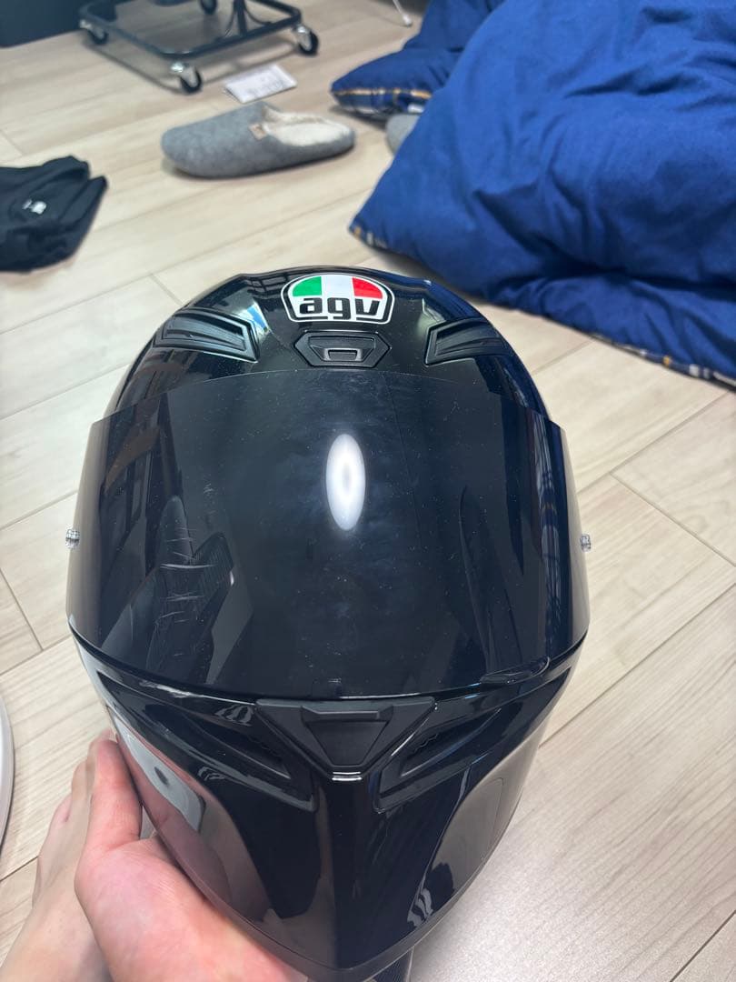 AGV フルフェイスヘルメット 黒 インカム付き 即日発送