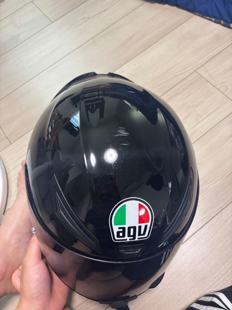 AGV フルフェイスヘルメット 黒 インカム付き 即日発送