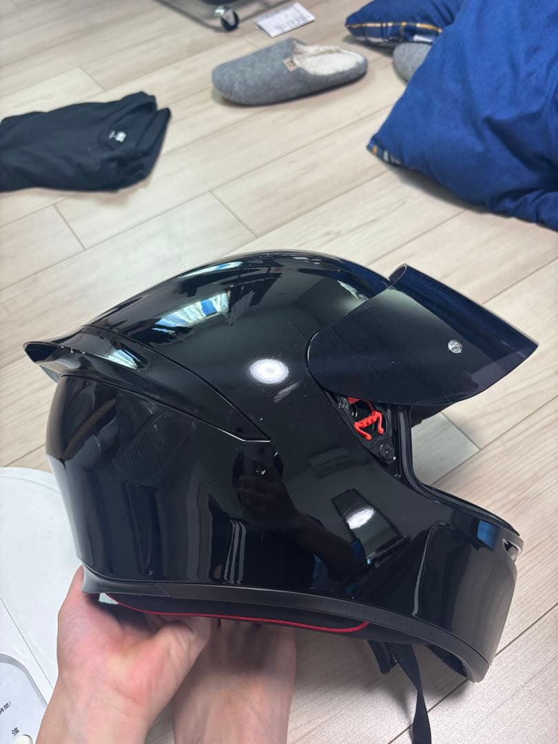 AGV フルフェイスヘルメット 黒 インカム付き 即日発送