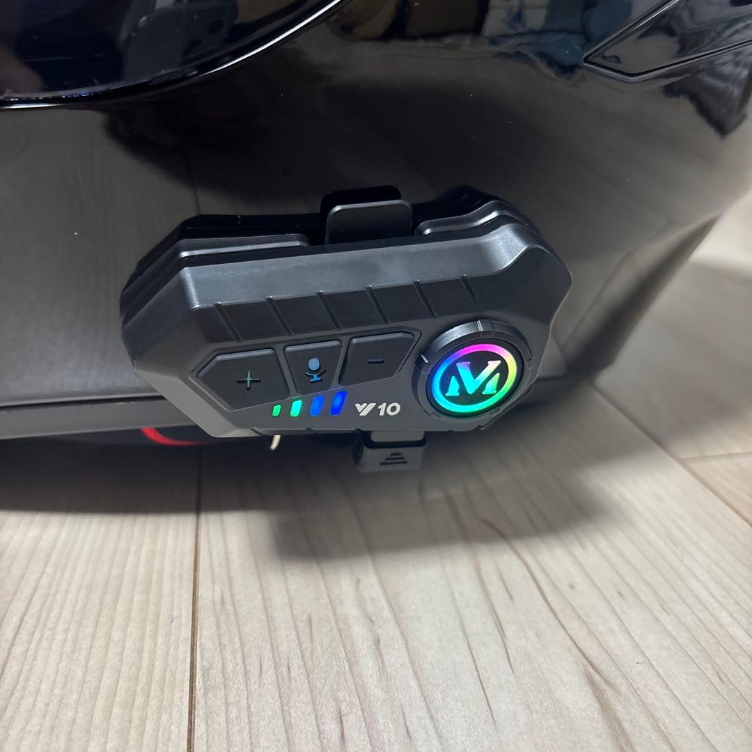 AGV フルフェイスヘルメット 黒 インカム付き 即日発送