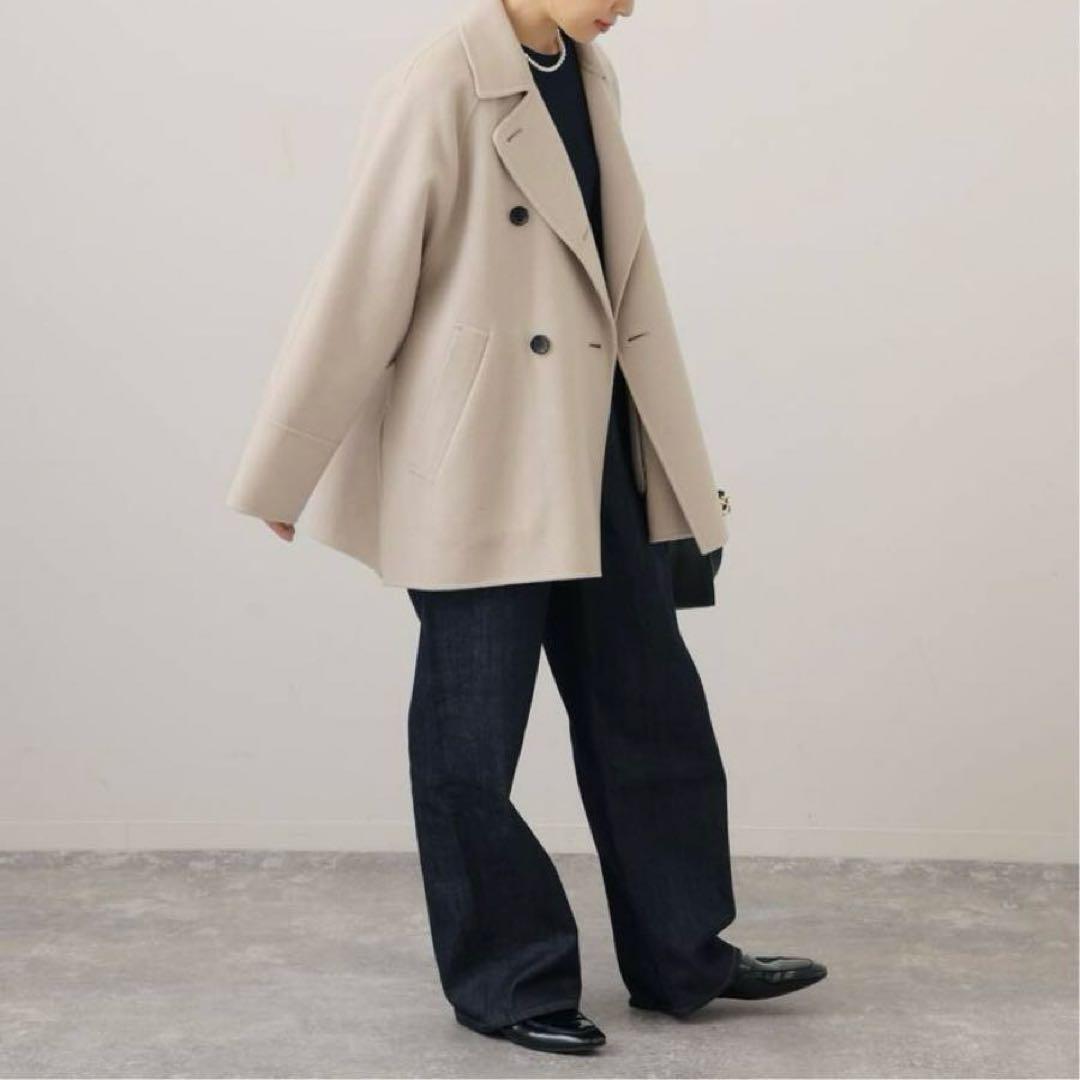 美品 イエナ　スーパー160ダブルフェイスショートコート2024 サイズ36