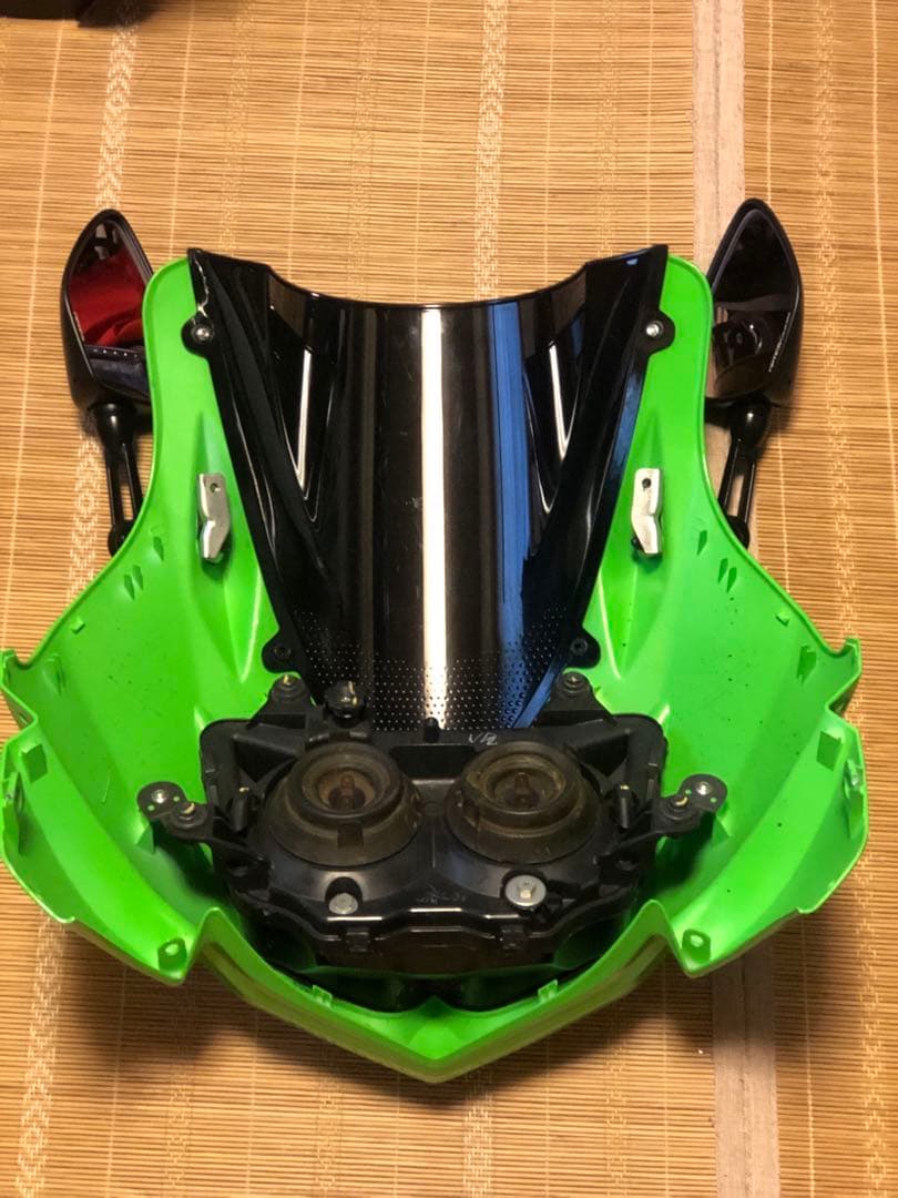 ニンジャ250r 12年式　ヘッドライト　ミラー　フロントカウル　社外カウル