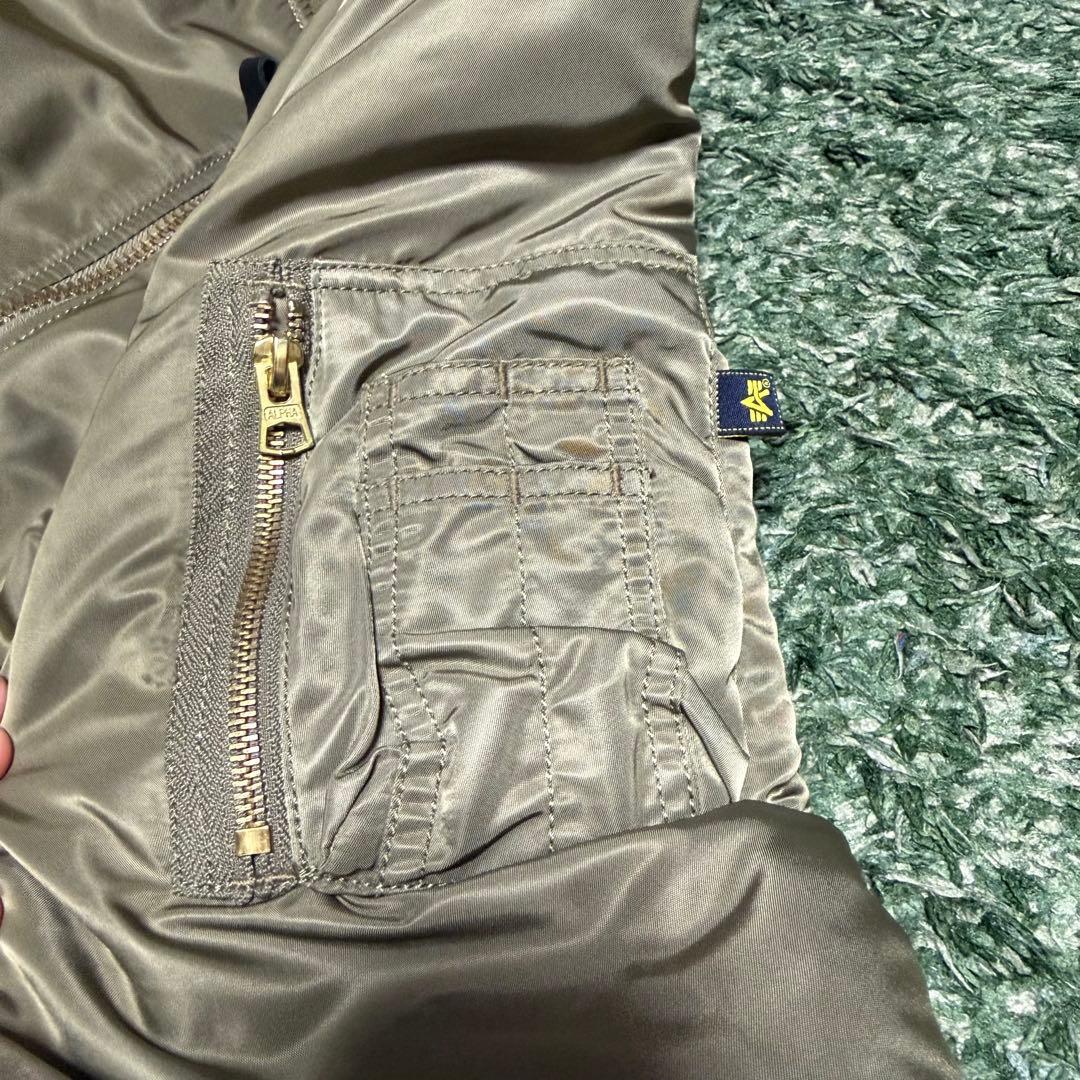 美品✨️ ALPHA INDUSTRIES MA-1 フライトジャケット金ジップS