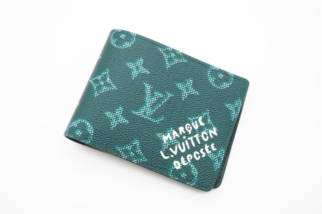 LOUIS VUITTON 二つ折り財布 ヘリテージ ミュルティプル Aランク