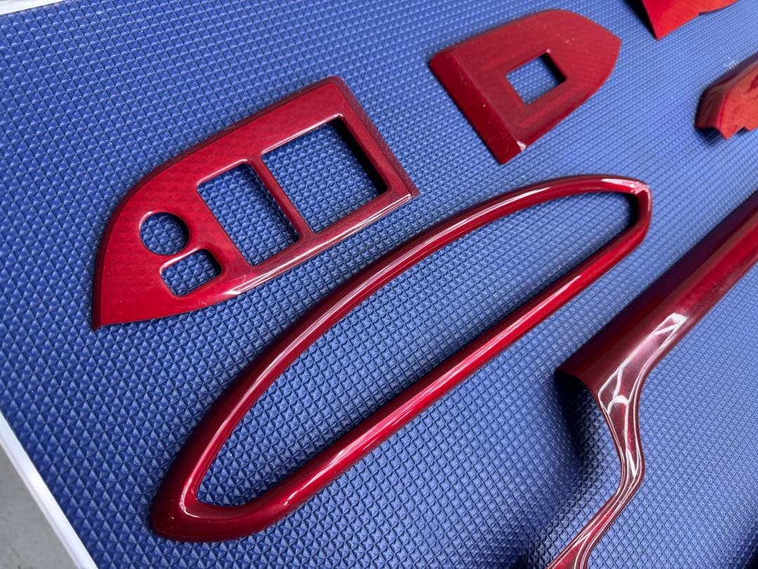 トヨタ　８６　ZN6 内装レッドカーボン調インパネトリムパーツ6点セット中古品