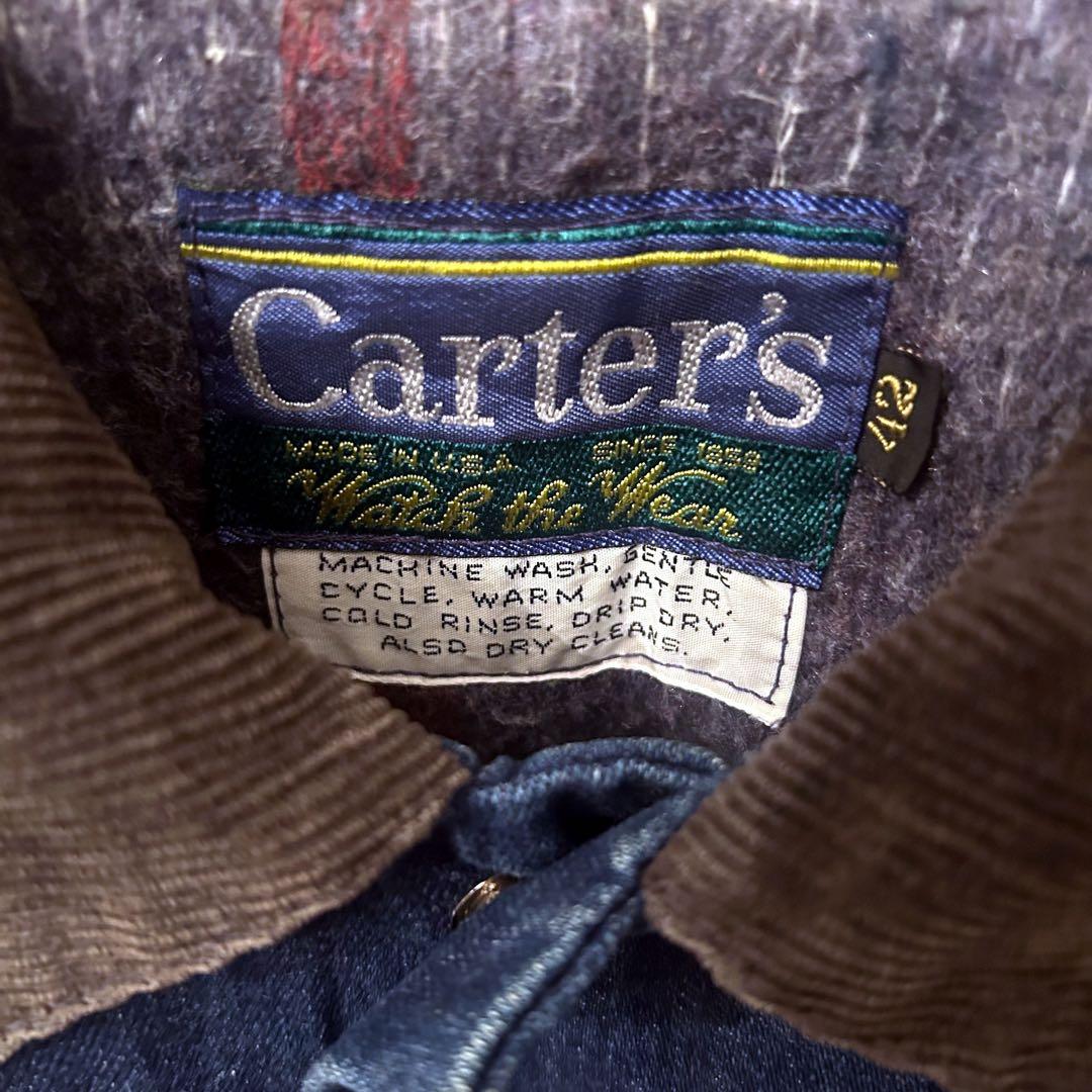 カーターズ carters 70-80S 列車タグ 襟コーデュロイ カバーオール