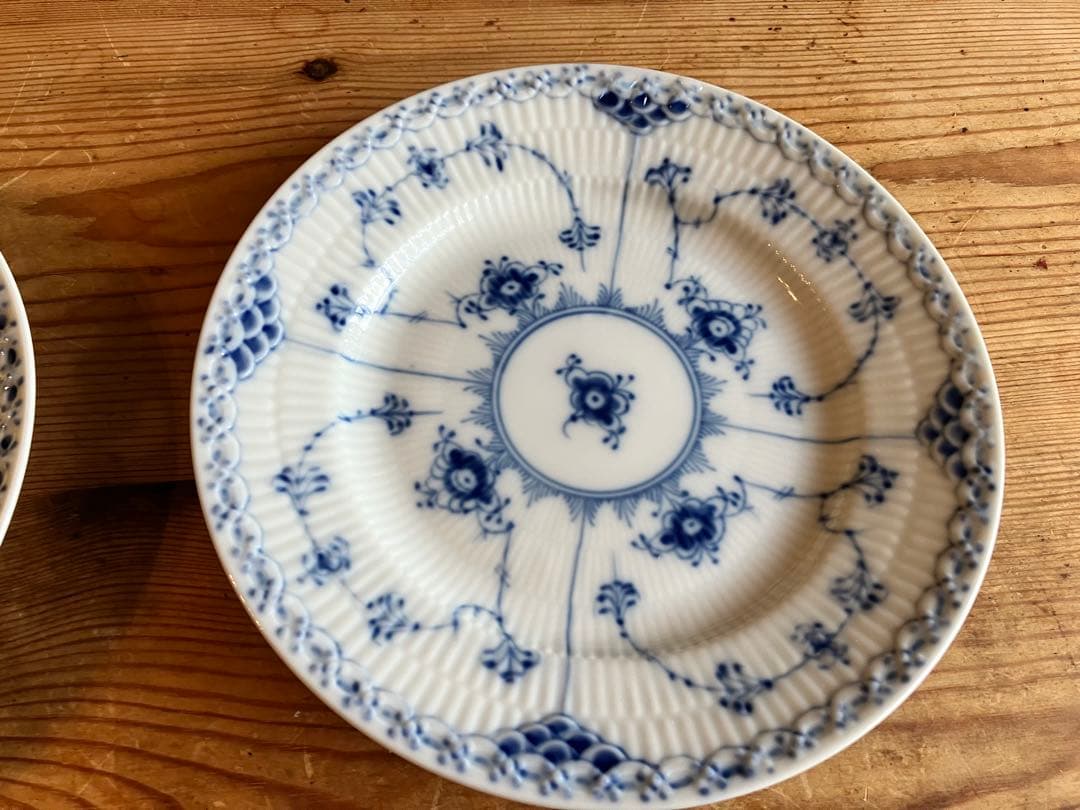 ロイヤルコペンハーゲン　ブルーフルーテッドハーフレース　17プレート×6