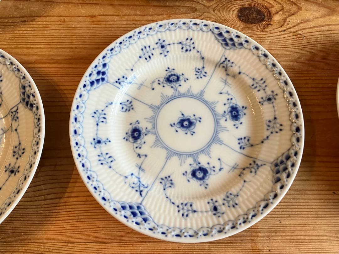 ロイヤルコペンハーゲン　ブルーフルーテッドハーフレース　17プレート×6