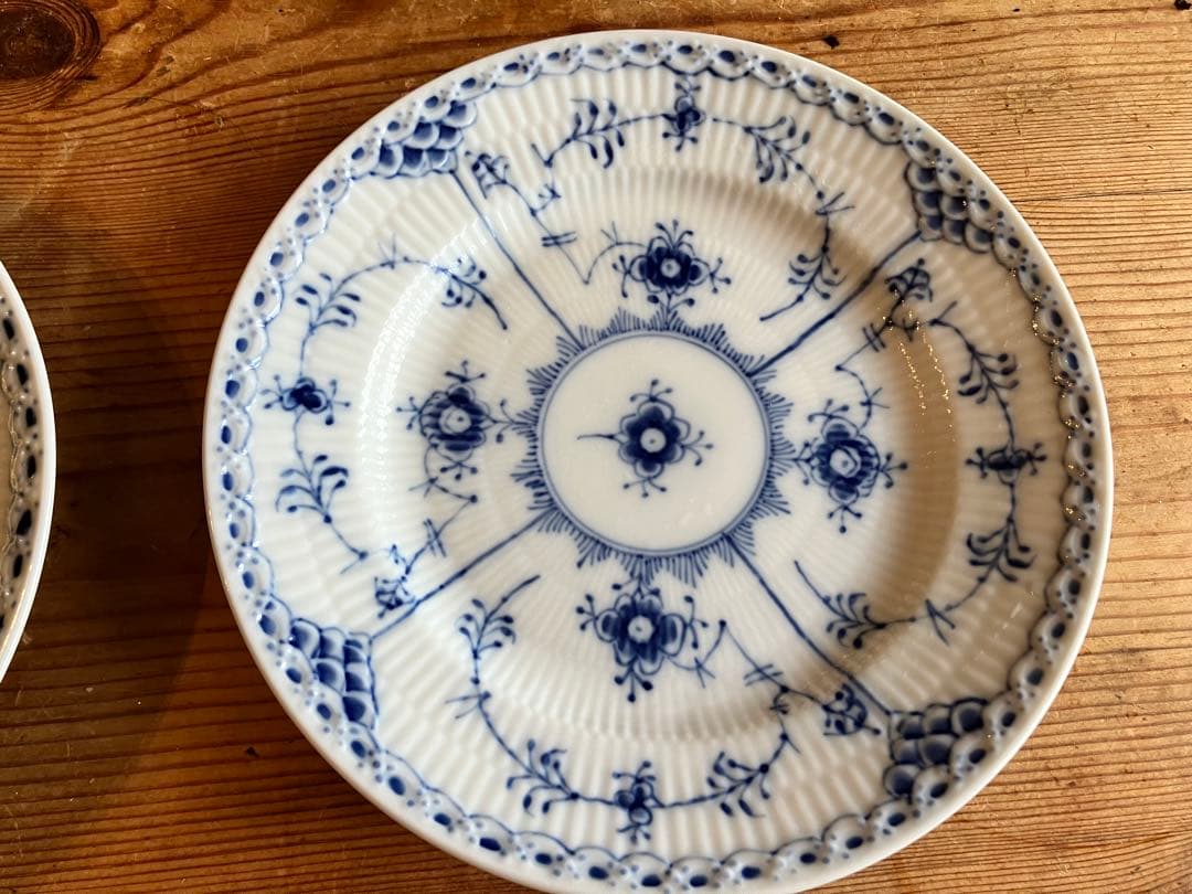 ロイヤルコペンハーゲン　ブルーフルーテッドハーフレース　17プレート×6