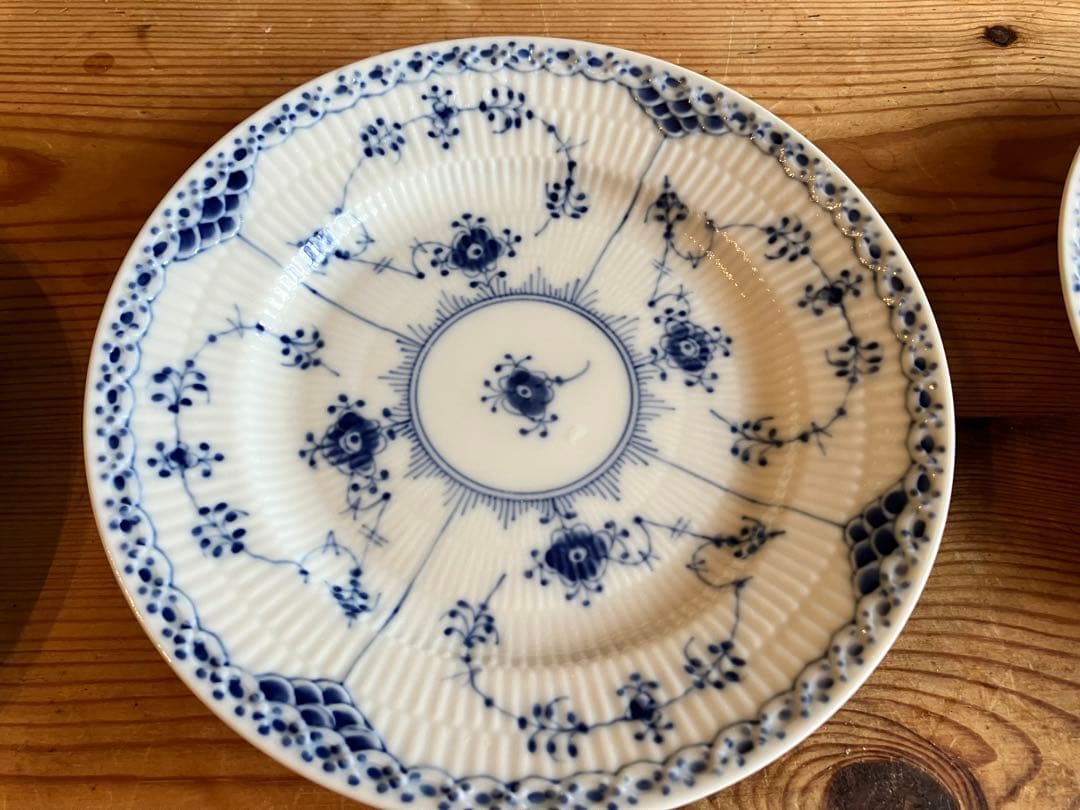 ロイヤルコペンハーゲン　ブルーフルーテッドハーフレース　17プレート×6