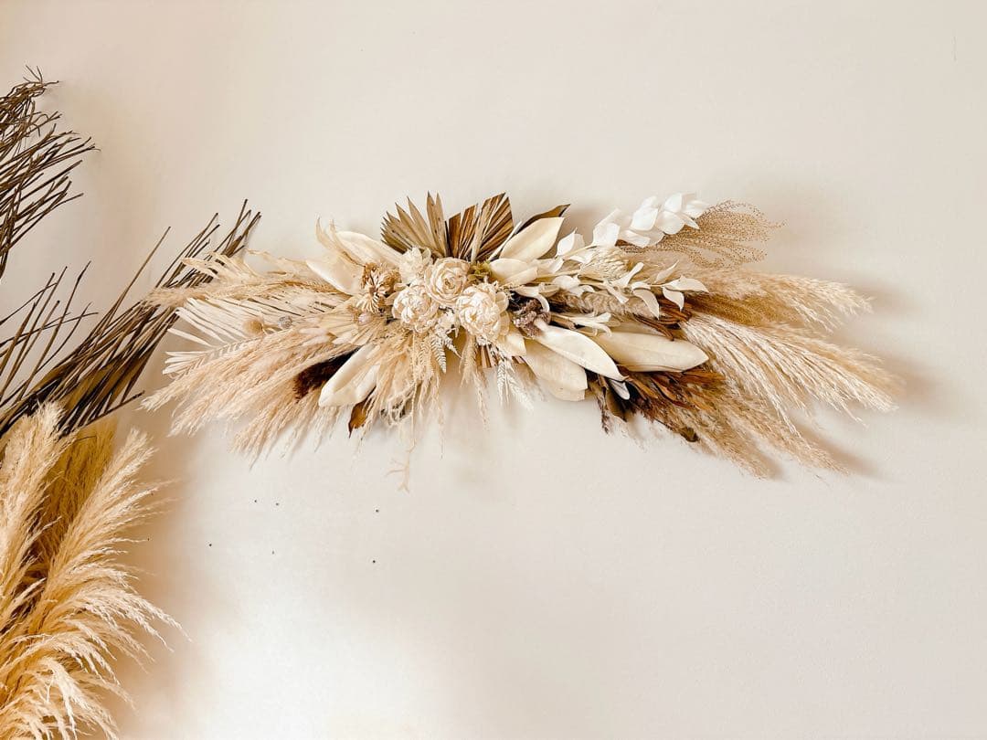 ＊wall decoration ＊横長　ドライフラワー　スワッグ　壁掛け
