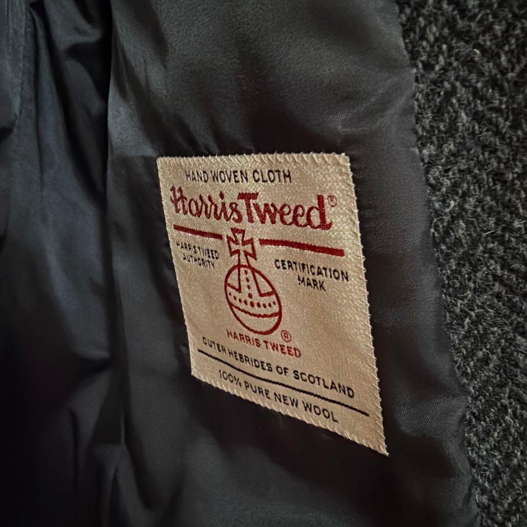 新品　Harris Tweed ハリスツイード　チェスターコート　サイズL